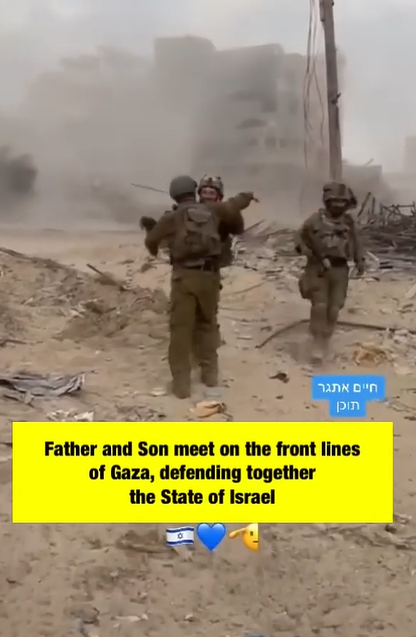 Father and Son Meet on the Front Lines